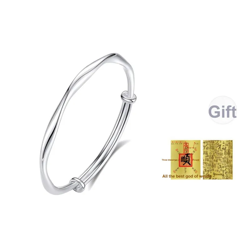 Bear Silversmith 999 Fine Silver Sterling Silver Bangle Women's-0