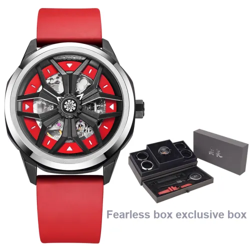 ROSDN Vivobook Automatic Mechanical Movement Watch Men's Watches Red Watch Dial