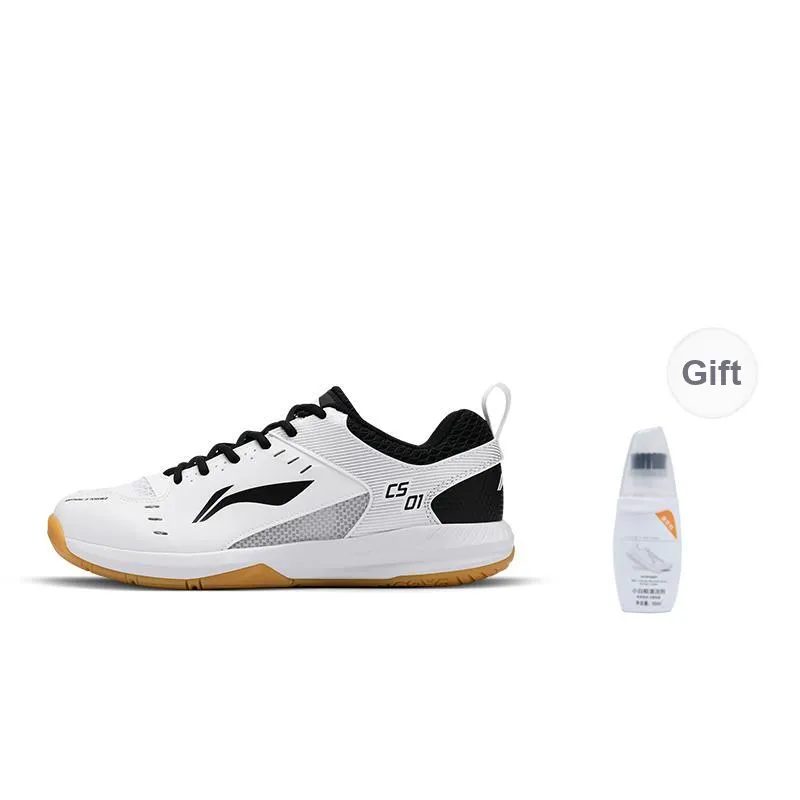 LiNing Feather Cushioning, Slip Resistant, Abrasion Resistant, Breathable Low Top Badminton Shoes Unisex White Black-10