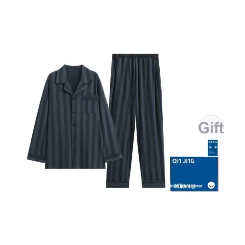 Qin Jing Пижамный комплект мужской Gift Box Set Темно-синий