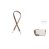 Milk Tea Beige Litchi Grain Leather Shoulder Straps 67cm [Underarm Style]