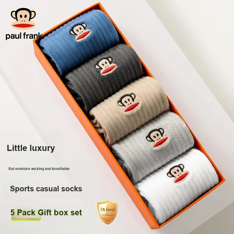 PAUL FRANK Mid Calf Socks Men's Box 5 Pack-32
