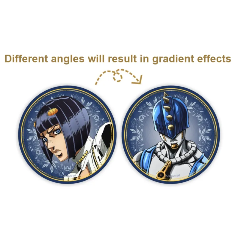 BOOM COMIC JoJo's Bizarre Adventure Character The Wind Of Gold Giorno 3D Holographic/Hot Stamped Badge Badges-1