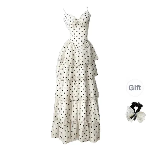 TUSHIFEI Slip Dresses Women's Light Beige+Hair Tie Comes With