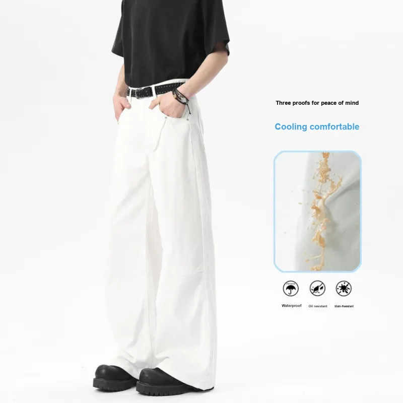 TESTUNG Jeans Unisex White Extended Style-9