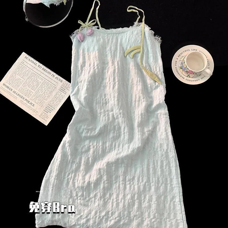 Maultiay Nightgown Summer Women's-5