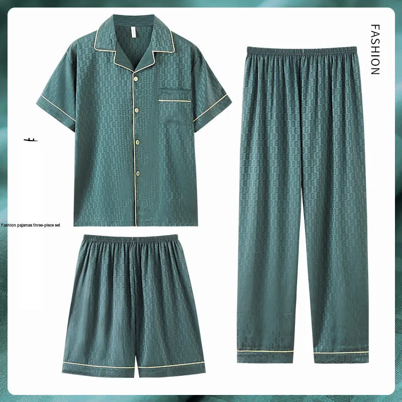YUZHAOLIN Pajama Set Spring And Summer Men's-1
