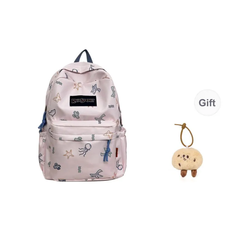 KAMLUI Nylon Backpacks Backpack Regular Unisex White/Black/Blue/Pink-21