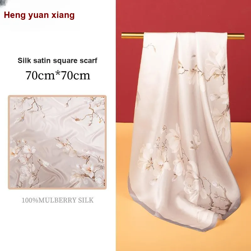 H YXIANG Silk Scarves Women's-5