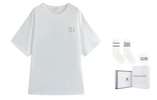 Charlie Luciano T Shirts Unisex White Box+Socks