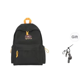 KAMLUI Nylon Backpack Regular Unisex Black/Red/Yellow/Navy Blue