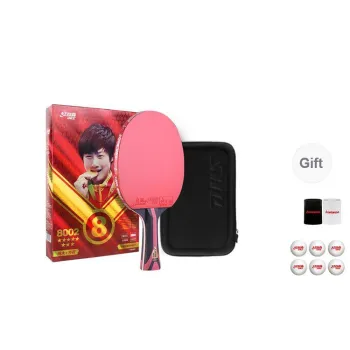 DHS Ping Pong Paddles Unisex All Wood Carbon Fiber Black Red
