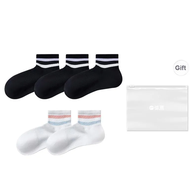 Temooues Ankle Socks Women's Shopping Bag Combo Set-20