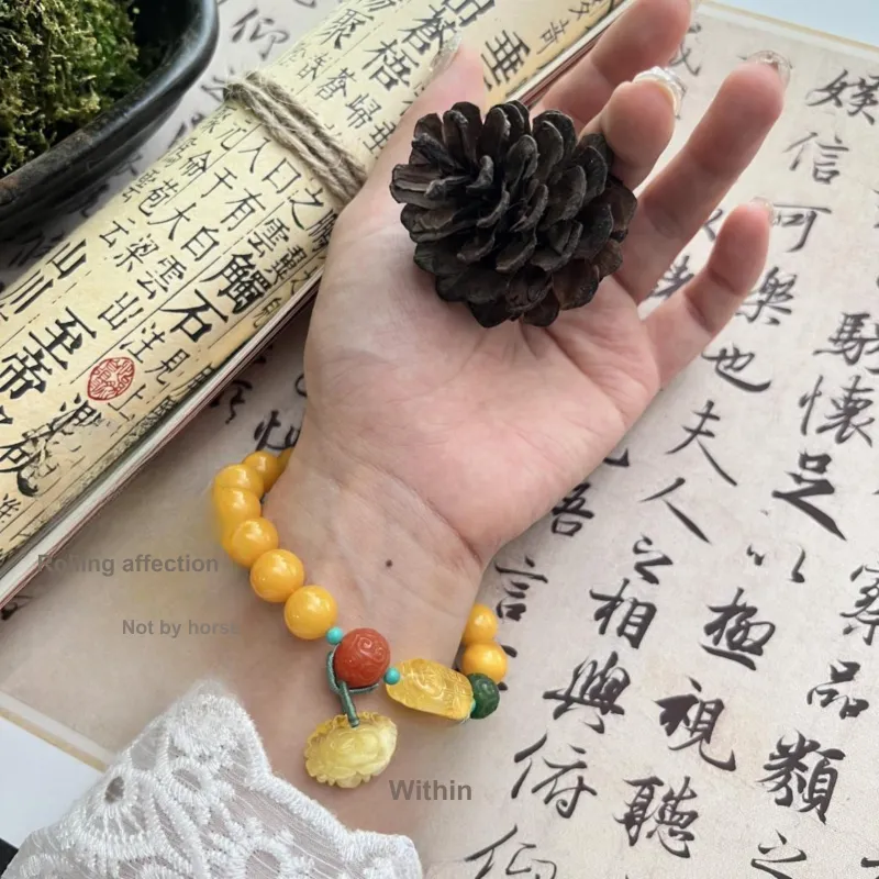 Abby's Wonderland Beeswax Jade Bracelets Women's-5