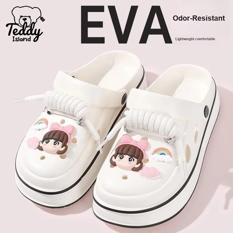TEDDY ISLAND Cute Cartoon EVA Soft Sole Home Slip Resistant Comfortable Clogs-1