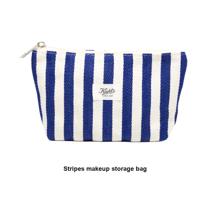 KEYANSHI Stripes Makeup Storage Bags Portable-1