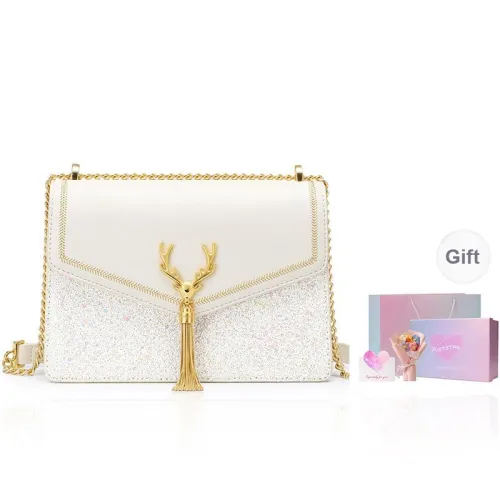 JUST STAR Leather Small Square Bag Envelope Bag Crossbody Bag Shoulder Bag Women's Multicolor