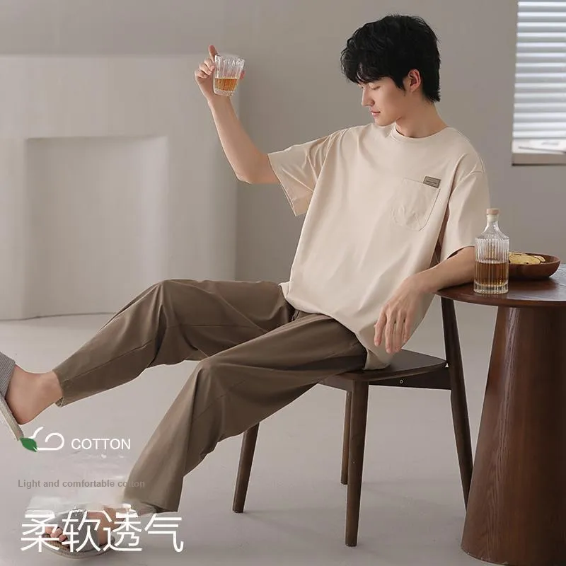 XIA.WA.ZHI.XIU Pajama Set Men's Gift Box Set Image Color-2