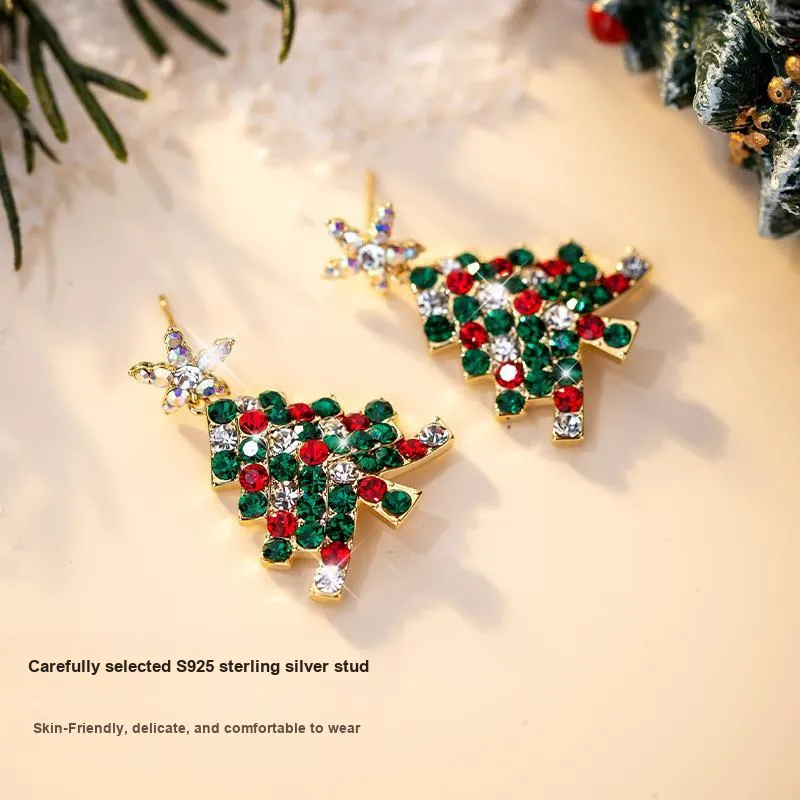 QLADY S925 Silver Stud Earrings Women's-5