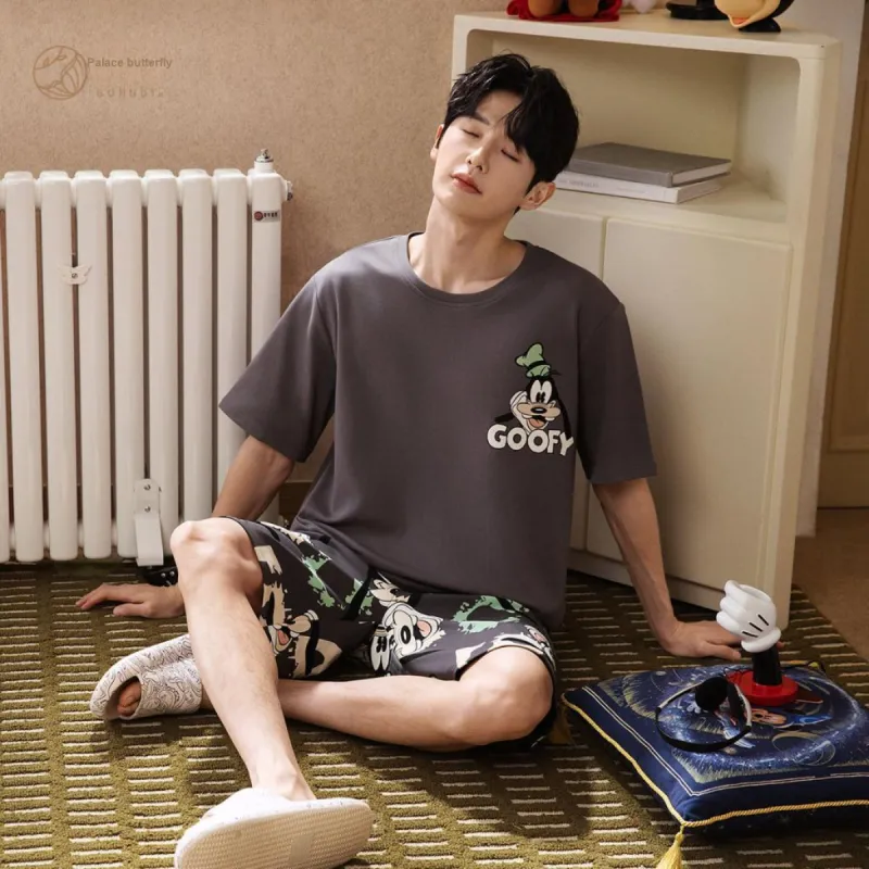Gongdie x Disney Pajama Set Men's Gray-5