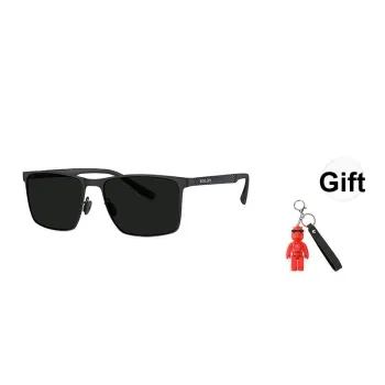 BOLON Stainless Steel Carbon Fiber Rubber Rectangular Sunglasses Unisex