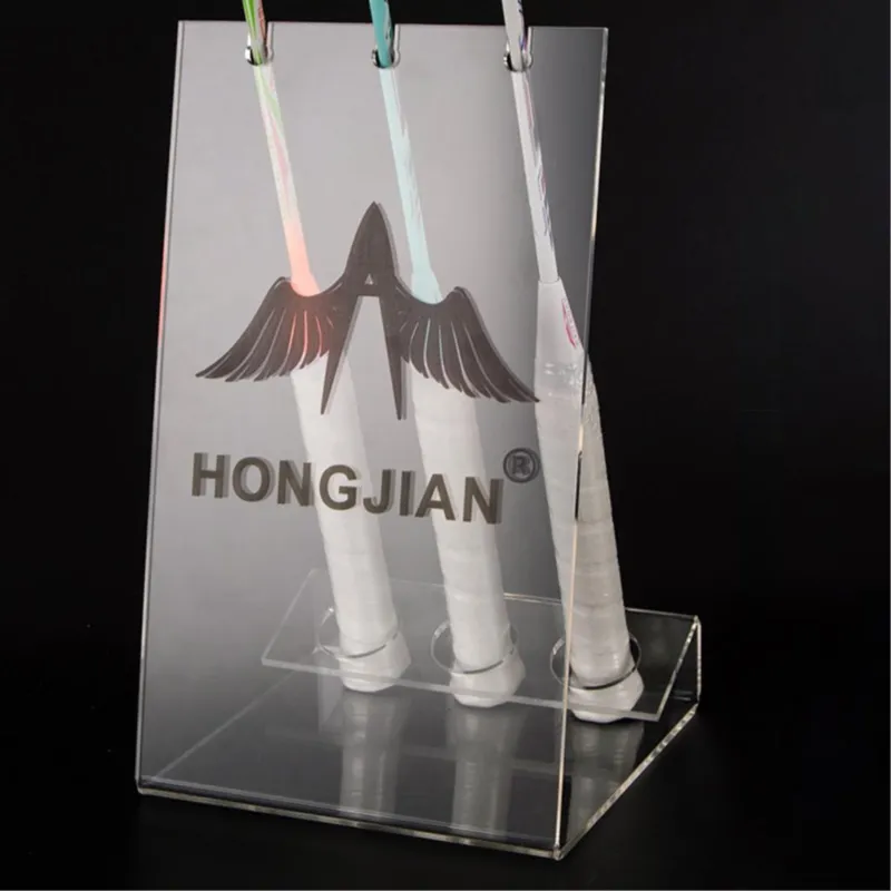 Hongjian Badminton Racket Frames Transparent Acrylic Live Streaming Room For Home Unisex 3/6/10 Pack Shown Storage Rack-3