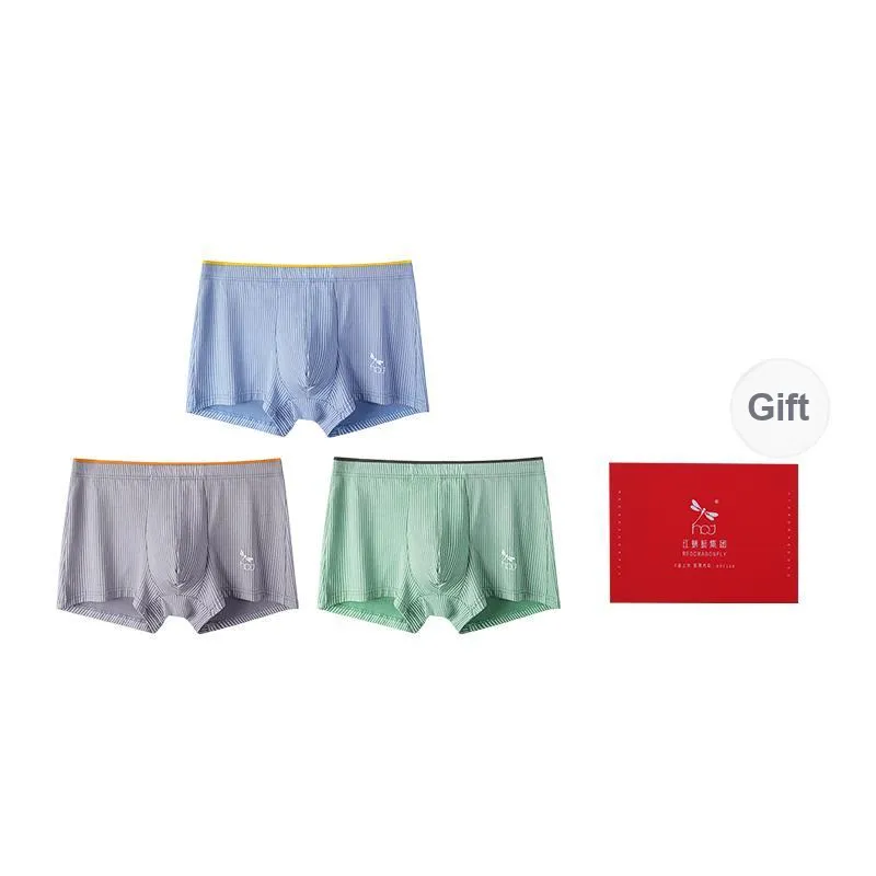 RED DRAGONFLY Cotton Panties Men's 3 Pack Gift Box Set-13