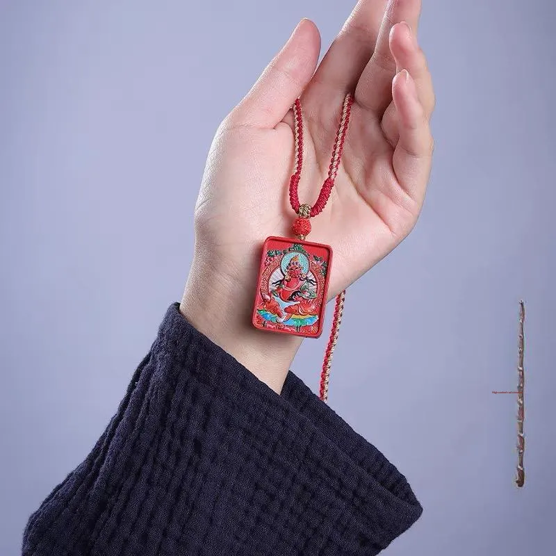 Sima Is Ethereal Reconstructed Cinnabar Pendants Unisex-3
