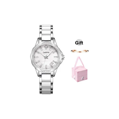 CAEDIRLLE Кварцевый механизм керамика ремешок женские часы жемчужная раковина цвет циферблат часов