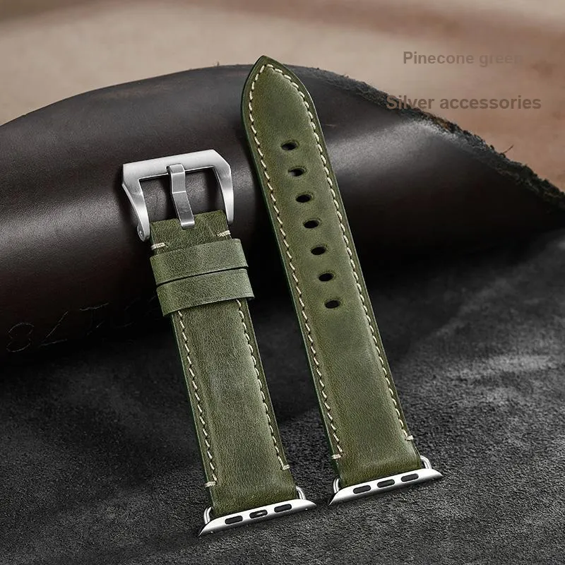 IStrap Apple Compatibility Watch Band 120+80mm Cowhide Leather Material-9