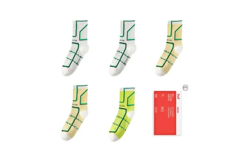 MIIOW Trend Party Series Mid Calf Socks Men's Gift Box Combination-4