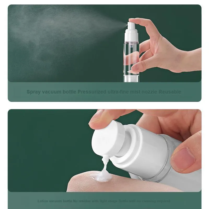 JIAOXUEFEI Vacuum Dosing Bottle With Push Button Lotion Bottle Shampoo Bottle Shower Gel Bottle And Empty Bottles-2