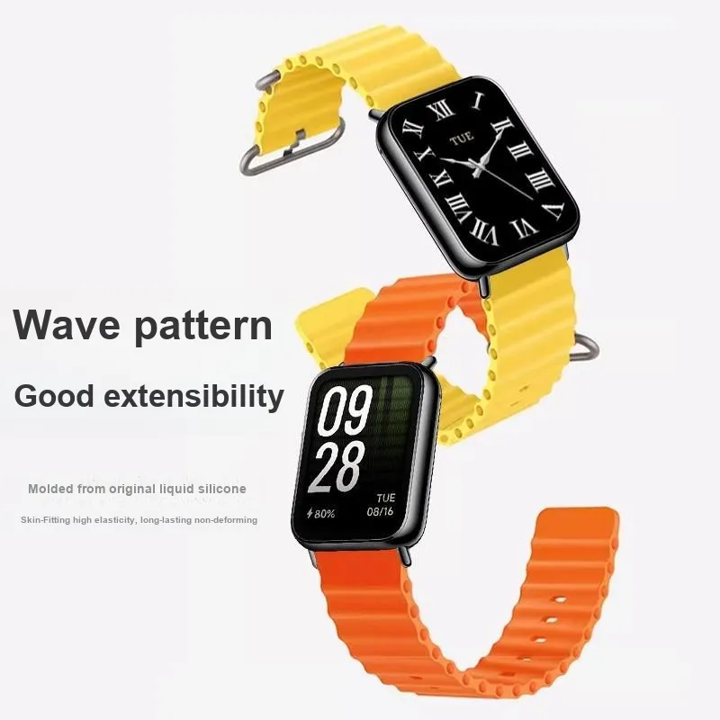 MUZHITIANKONG Xiaomi Red Beige Compatibility Watch Band 21CM Silicone Material-10