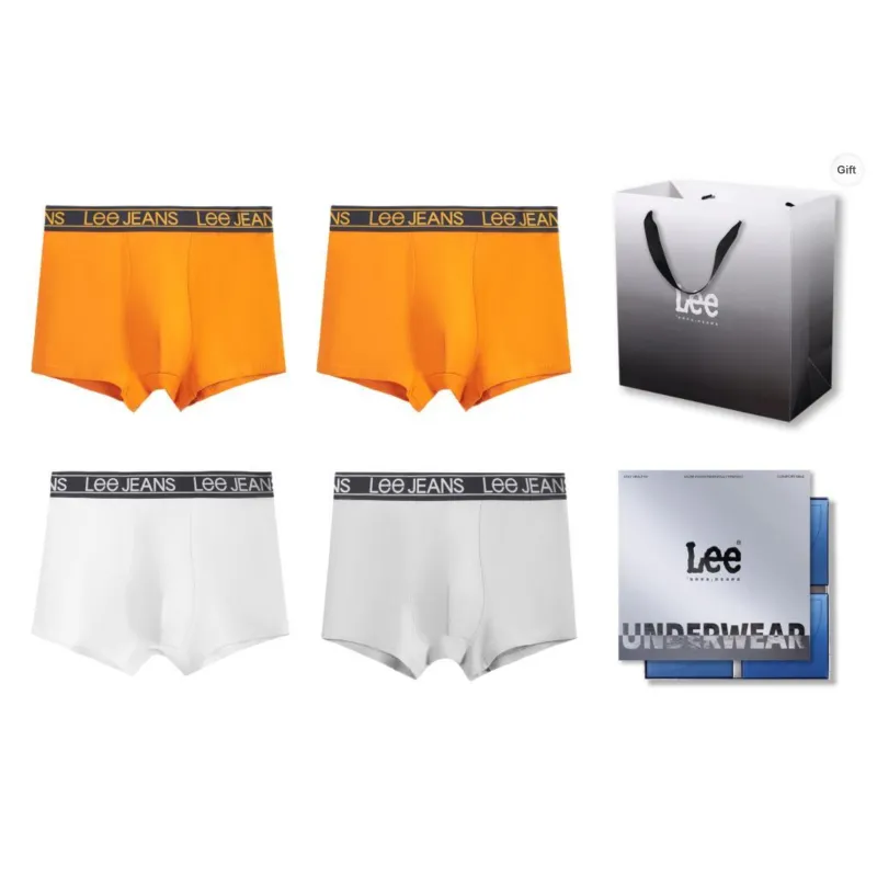 Lee Underpants Men's 4 Pack Box+Shopping Bag-15