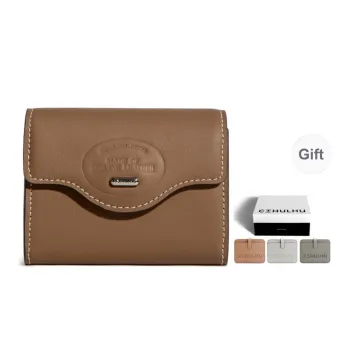 Cthulhu Top Grain Cow Leather Card Holder Mini Unisex Blue/Brown