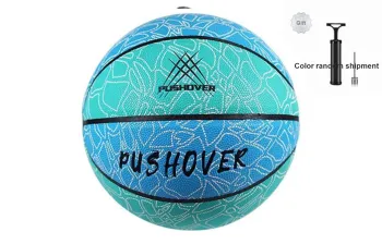 PUSHOVER PU Basketball Blue Size 7 Training Unisex