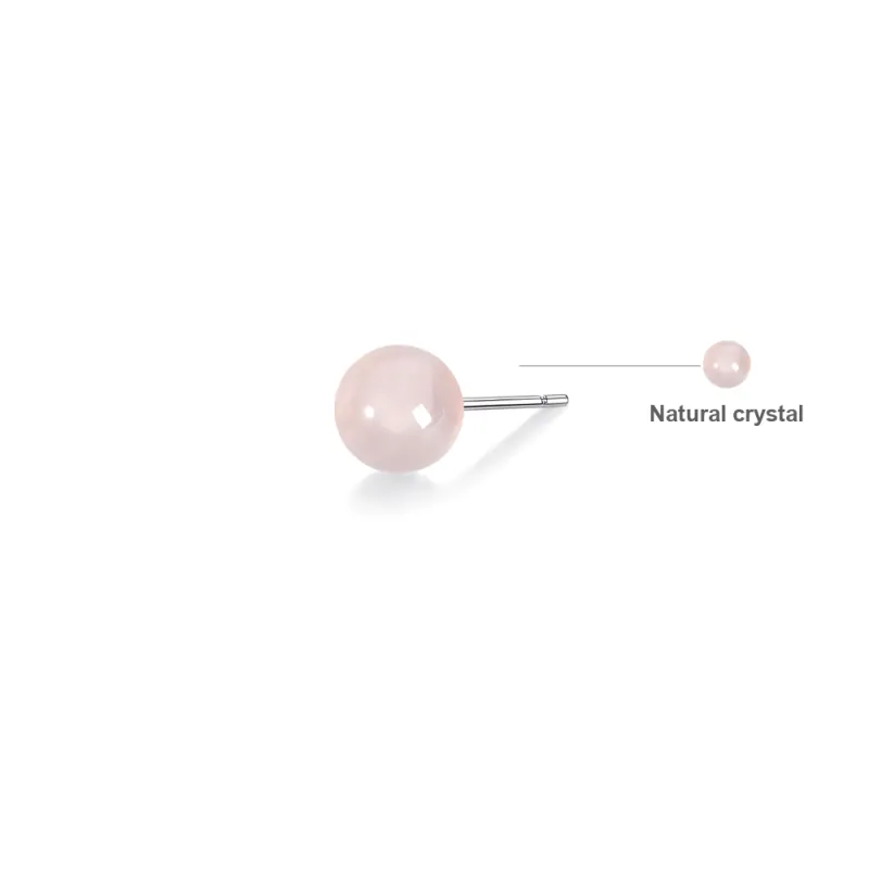 GUDS GAVE Crystal Jade Stud Earrings Unisex-7