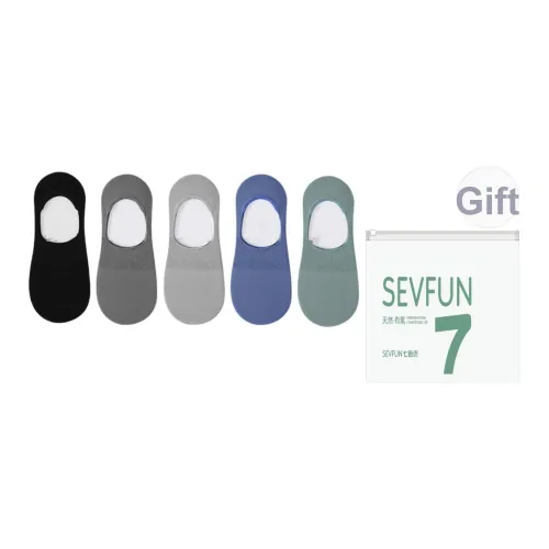 7 SEVFUN No Show Носки Мужские Сумка для покупок 5 пар