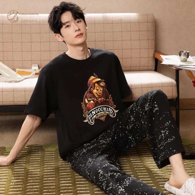 Gongdie x Disney Pajama Set Men's Black-4