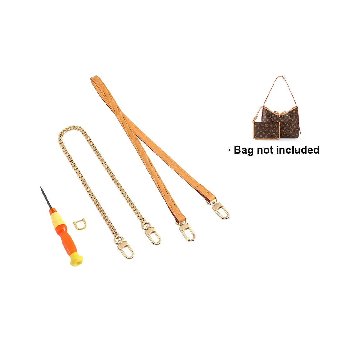 Ingenuity Handmade Metal Shoulder Bag Strap With Accessories Women's Beeswax/Gold