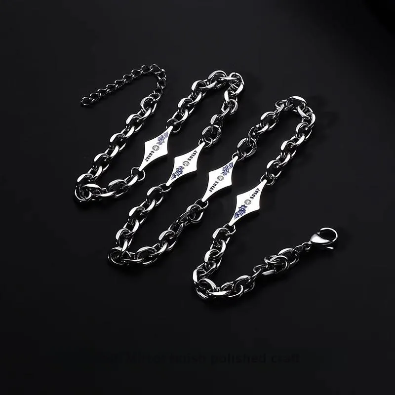 FOREVER MELODY Titanium Steel Necklaces Men's-4
