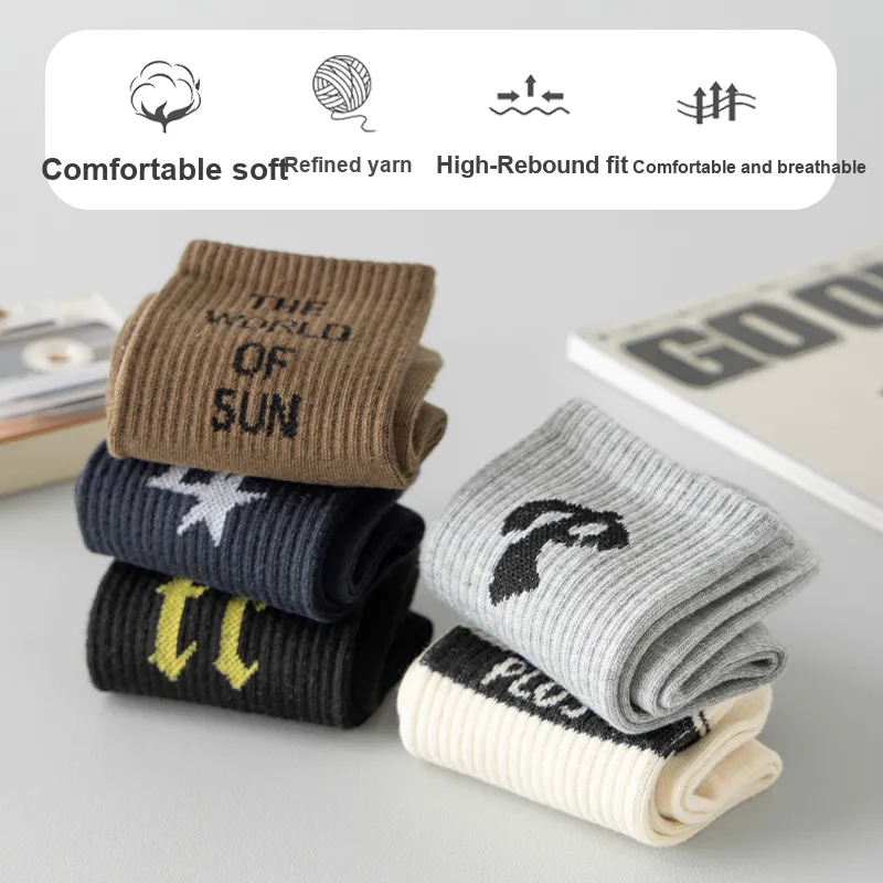 Cotton Gene Mid Calf Socks Unisex Combo Set-3