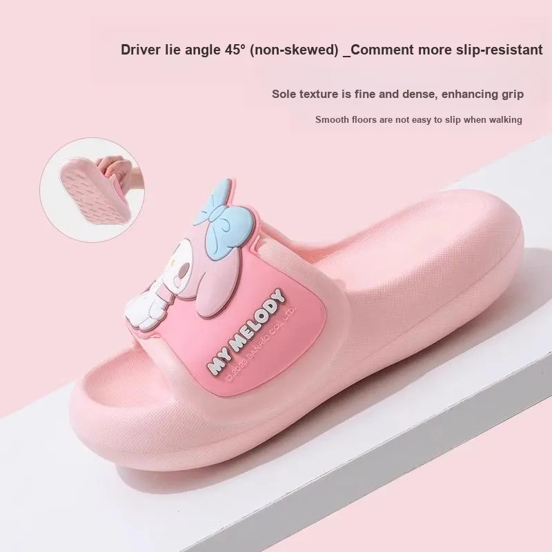 Sanrio x HelloKitty My Melody Cinnamoroll Summer Slippers For Women's-2