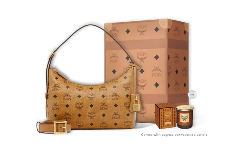MCM Aren Artificial Leather Shoulder Bag, Handbag, Shoulder Bag Small Size Women's-6