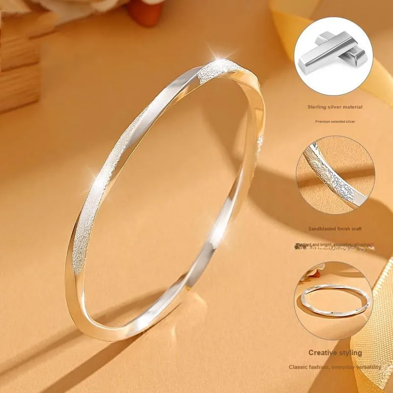 Hui Xuan Charm 999 Fine Silver Bangles Women's-3