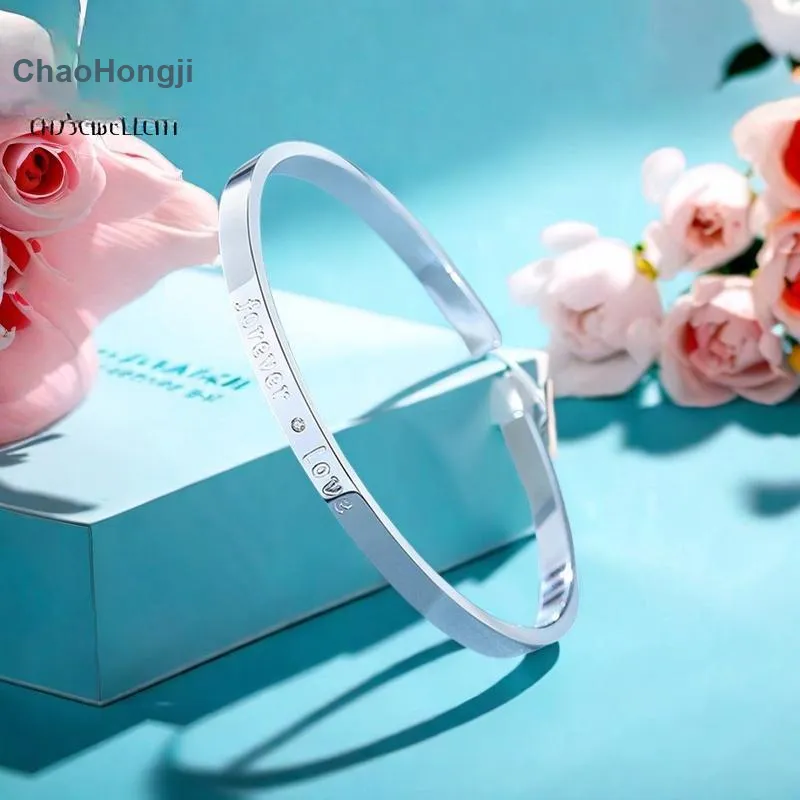 CHAOHONGJI 999 Fine Silver Sterling Silver Bracelets Women's-2