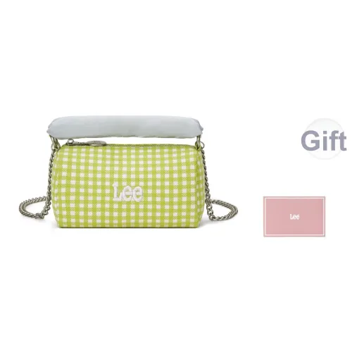 Lee Ткань Маньтоу Сумка Сумка Сумка через плечо Сумка через плечо Большая Женская Зеленая Клетка