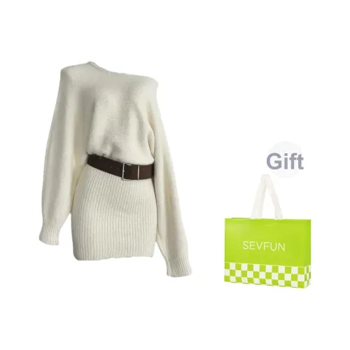 7 SEVFUN Длинное платье с длинными рукавами женское