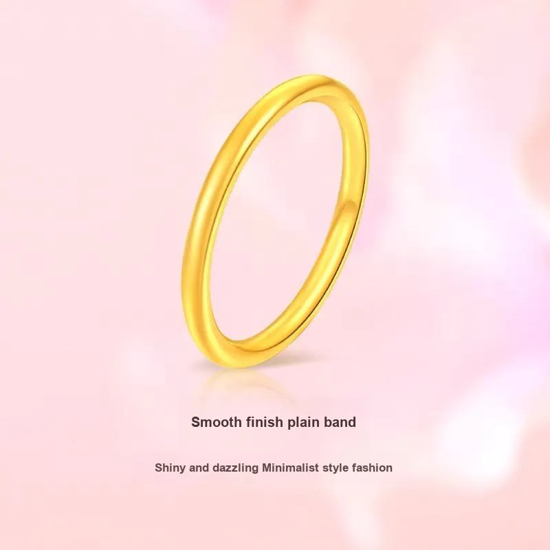FANSHINER 18K Gold/Copper Alloy Surface Gold Plated Rings Unisex-1