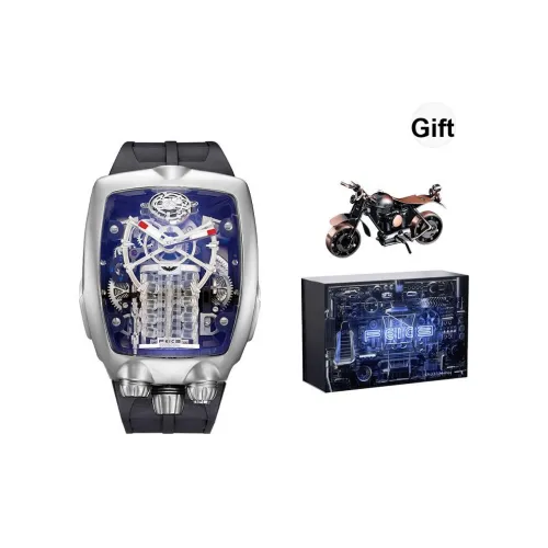 FEIKE Powerful Dragon Collection GOD OF War V16 Механический механизм Резиновый ремешок Часы Мужские часы Черный циферблат